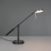 LED-Tischlampe Monza, schwarz matt, Höhe 52 cm, Metall