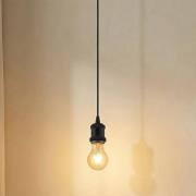 Lindby Pendelleuchte Hattie, Fassung E27, schwarz, Ø 5 cm