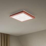 Deckenleuchte Tally, Breite 42 cm, terrakotta, Holz, E27