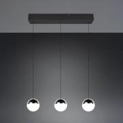 LED-Hängeleuchte Senta, chrom, Länge 62 cm, 4.000 K, 3-flg.