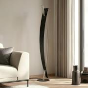 Lucande LED-Stehleuchte Marija, schwarz, Metall, Höhe 140 cm