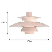 Louis Poulsen PH 5 Hängeleuchte monochrom rosé