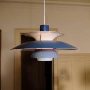 Louis Poulsen PH 5, Designer-Pendellampe blau