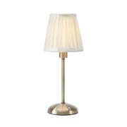 Tischleuchte Anno, altmessing/weiß, dimmbar, Ladestation