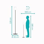 Solar-LED-Terrassenlampe Scordiano-L, schwarz, Höhe 120 cm