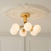 Nuura Deckenleuchte Apiales 6, messingfarben/opal, Ø 50 cm