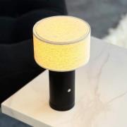 Dyberg Larsen LED-Akkutischleuchte Mellow, schwarz, 23 cm