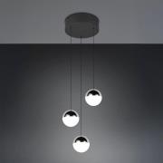 LED-Hängeleuchte Senta, chromfarben, Ø 25 cm, 4.000 K 3-flg.