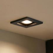 Lindby Downlight Thorid, schwarz, 10 x 10 cm, 10er-Set, GU10