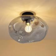 Lindby Deckenleuchte Lelia, rauchgrau, Glas, Ø 35 cm