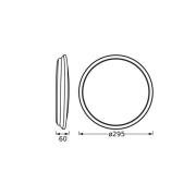 OSRAM LED-Deckenleuchte ORBIS DUBLIN, Ø 30 cm, silber Metall