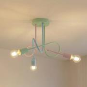 Deckenleuchte Oxford, multicolour, Metall, 3-flammig, E27