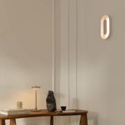 Nuura LED-Wandlampe Sasi, Höhe 29 cm, silberfarben, Metall