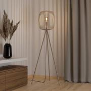 Stehleuchte Romazzina, beige, Höhe 141 cm, Metall, E27