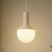 Lucande Hängeleuchte Florine, beige/opal, Keramik, Glas