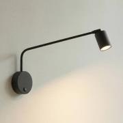 Wandleuchte Nex, schwarz, Metall, Höhe 27 cm, GU10