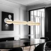 LED-Hängeleuchte Evana silberfarben, Länge 120 cm Metall