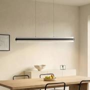 Lucande LED-Hängeleuchte Tarnin, schwarz/nickel, 98 cm