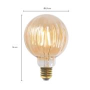 E27 3,8W LED G95 2700K 340lm Rillen amber 2er