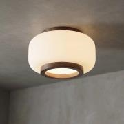 Quitani LED-Deckenleuchte Shiro, Ø 28 cm, Holz/Glas, CCT
