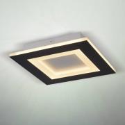 LED-Deckenlampe Squary, Länge 39 cm, schwarz/weiß Eisen, CCT