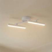 Lindby LED-Strahler Eldrin, weiß, 2-flg., Lichtleiste
