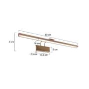 LED-Wandleuchte Litho, bronze, Metall, CCT, Breite 60 cm