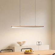 Lucande LED-Hängeleuchte Lutana, rosegold/holzfarben, 101 cm