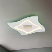 LED-Deckenleuchte Klint, Länge 50 cm, weiß matt, Metall RGBW