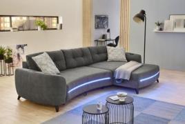 Wohnlandschaft re./li. montierbar inkl RGB-LED-Beleuchtung + Soundsyst...