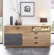 Sideboard 180cm GERANO von Wohn-Concept Wildeiche massiv / Keramik ant...