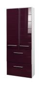 Midischrank 50 Rimini von Held Möbel Aubergine Hgl / Weiss