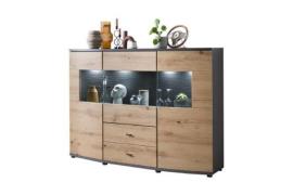 Highboard DERA 081 Artisan Eiche/Anthrazit