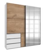 Kleiderschrank mit Schiebetüren 200 cm breit mit Spiegel LEVEL36 A