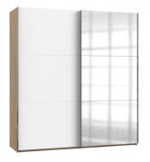 Schwebetürenschrank 2trg mit 1 Spiegel LEVEL36 A von WIMEX Weiß