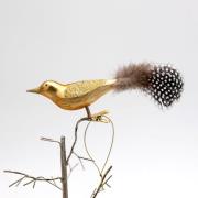Deko-Figur Klemmvogel 10x4 cm von Werner Voss Gold