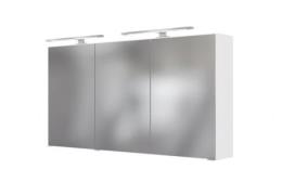 3D-Spiegelschrank 120 AREZZO von Held Möbel Weiß matt