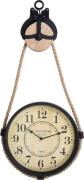 Wanduhr 1 Stück ca. 73 x 33 x 4 cm  Rope Hellbraun / Schwarz