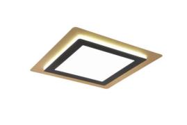 LED-Deckenleuchte Weiß Matt / Nickel 1 Stück Metall Schwarz, Gelb