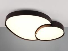 LED-Deckenleuchte 45W ca. 77 cm breit Matt 1 Stück Metall Schwarz