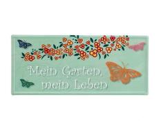 Schild mit Motiv MEIN GARTEN, MEIN LEBEN Metall Bunt von H. Denk GmbH ...