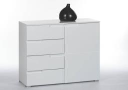 Kommode 1-trg 4 Schubladen 100cm SPICE-5 von Bega Weiß hochglanz