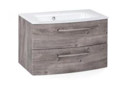 Waschtisch 80 Glasbecken weiß STOCKHOLM von Held Möbel Eiche Ribbeck