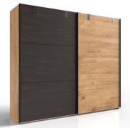 Schwebetürenschrank Industrial Look 2trg DETROIT von FRESHTOGO braun