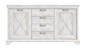 Sideboard Kashmir 2-türig mit 4 SK Pinia Weiß