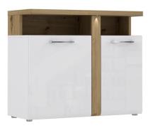 Sideboard 105cm TULUZA von Forte Weiss / Artisan Eiche