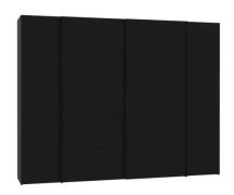 Kleiderschrank 270 cm breit 4-trg. Schwarz