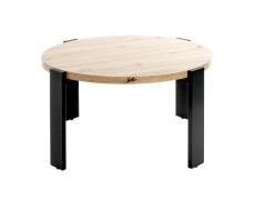 Couchtisch ca. 75x42 cm Schwarz / Eiche