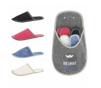 Gäste-Pantoffelset mit Stickerei MARITIM Filz / Mehrfarbig