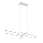 LED-Pendelleuchte Weiß Matt 1 Stück Metall Hellgrau